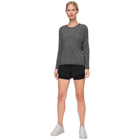 Lululemon Get Set Long Sleeve Spaced Out Space Dye Black White - Picture 7 of 7